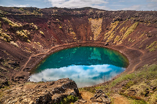 火山口湖Kerið 火山口湖