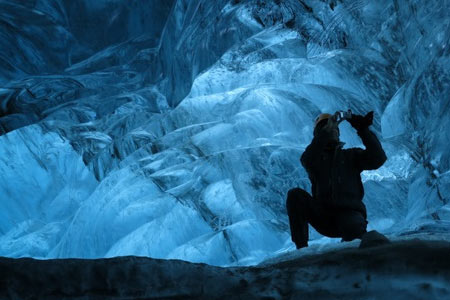 冰川内部的五十度蓝
