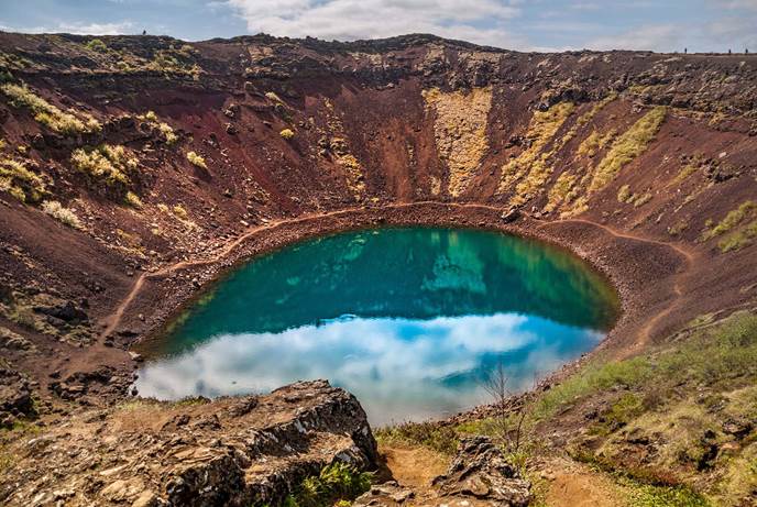 火山口湖Kerið 火山口湖