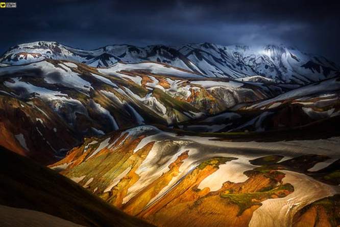 冰岛高地美如画的风景