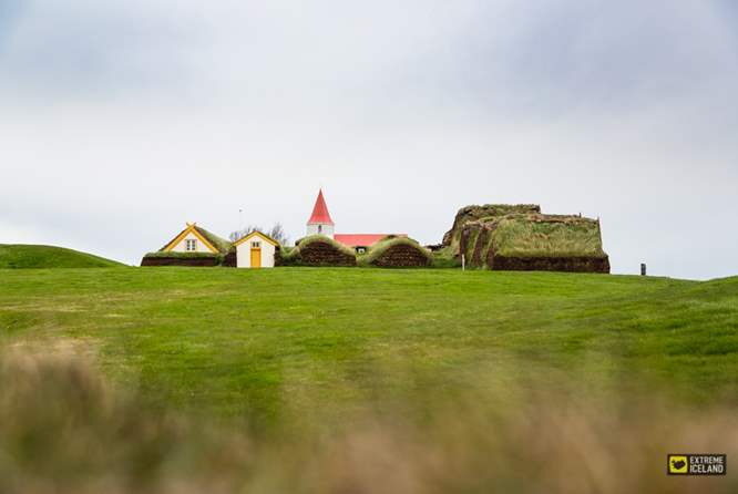 冰岛北部草皮小屋