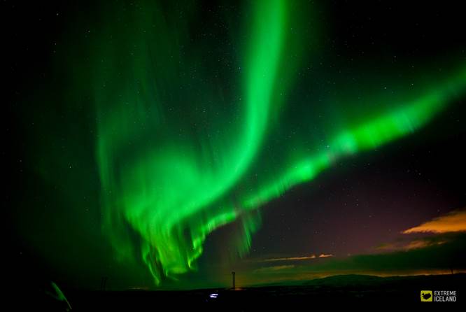 冬季冰岛北极光