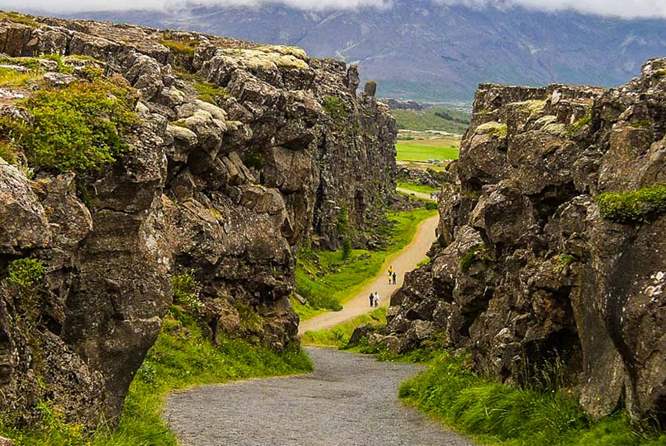 冰岛欧亚北美板块裂缝